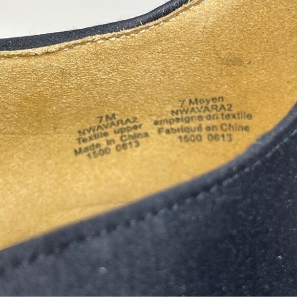 Nine West Shoes Avara2 Satin Heel Dress Pump Peep Toe Women's 7 Platform Glitter - Picture 9 of 10